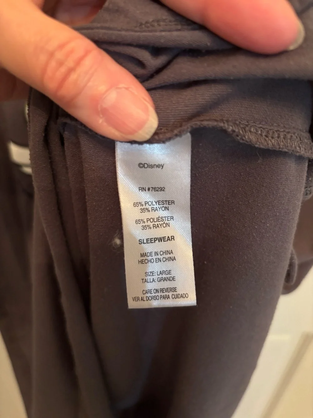 Gray Mickey Mouse Graphic T-Sleep Shirt - Picture 2 of 2